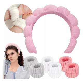Kit Diademas Para Maquillaje Y Muñequeras Skincare Spa 7pcs Kit Diademas Para Maquillaje Y Muñequeras Skincare Spa 7pcs