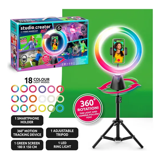 Aro De Luz Studio Creator 360 - Kit De Creación De Video