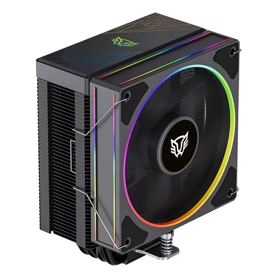 Enfriamiento De Aire Heliux Pro Hex50 Rgb 4 Pipas Tdp 220 W Led Negro