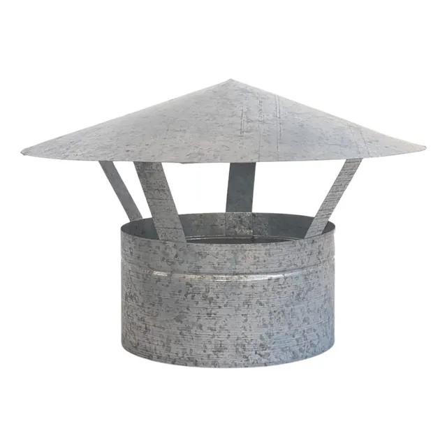 Chapéu Chinês P/ Duto 8 Polegadas, Galvanizado, Forno Iglu