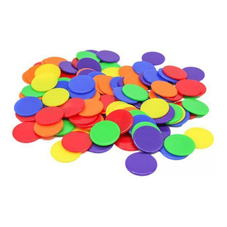 3 X 100 Contadores De Matemáticas De Colores 25mm Sólido 3 X 100 Contadores De Matemáticas De Colores 25mm Sólido