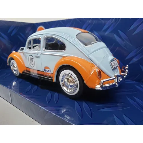 1966 Volkswagen Beetle Vocho Gulf Motormax Esc 1:24