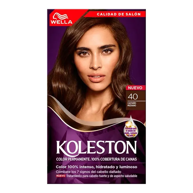 Tinte Para Cabello Koleston Castaño Mediano 40