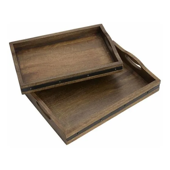 Bandejas 100% Madera Set 2 Con Toques Mikasa