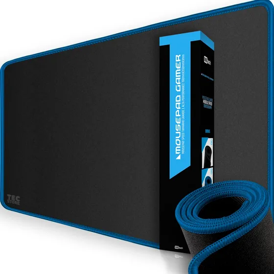Mousepad Gamer Grande 70 X 35 Speed Borda Costurada Preta