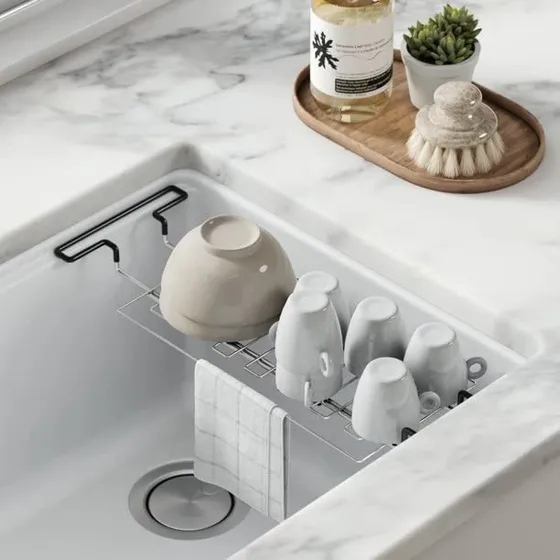 Estante Secado Multiuso Acero Inoxidable Para Fregadero 15 7