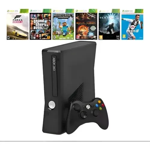 Xbox360 スリムタイプ　320G +ソフト Xbox 360 Slim + Hd 320gb + Kinect + 2 Controles | Parcelamento sem