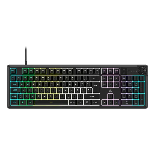 Teclado Corsair K55 Core Rgb Semi-mecánico Teclado Negro Idioma Español España