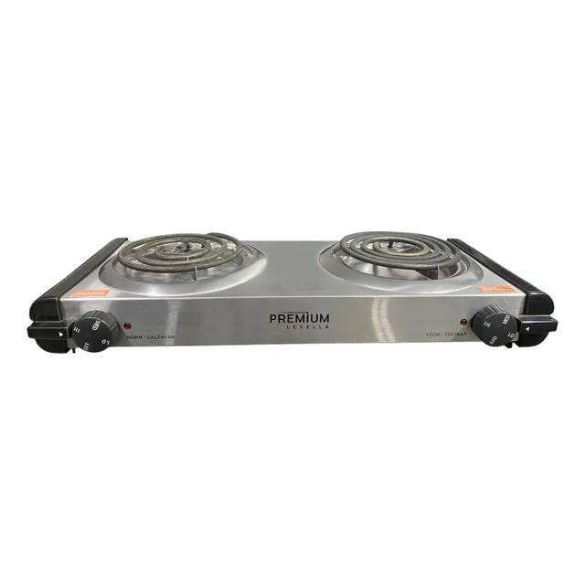 Cocina Electrica Premiun 2 Hornillas Acero 1500watts