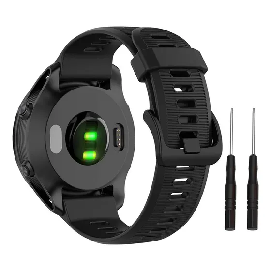 Correa De Reloj De Silicona Para Garmin 945 935 22mm Negra