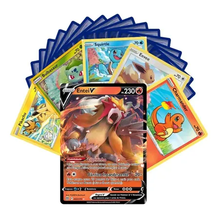 De 100 Cartas Pokemon +10 Brilhantes +1 Ultra Rara