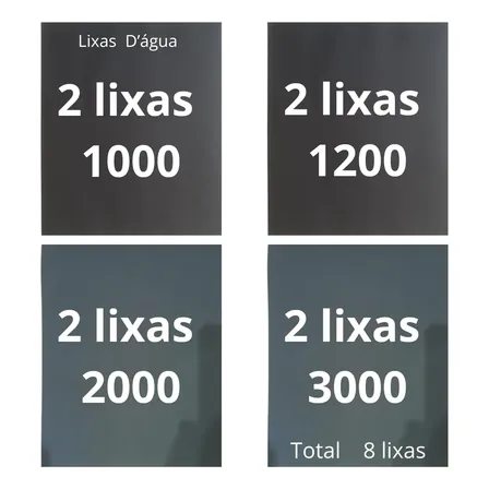 Lixa 1000 1200 2000 3000 Kit De 2 Folhas Polimento Lixamento 10003000