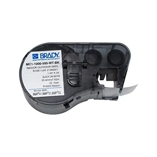 Las Etiquetas Brady Mc1-1000-595-wt-bk Para Impresoras Bmp53
