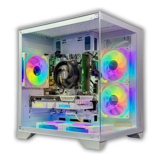 Pc Gamer Ryzen 5 5500 Rtx 3050 16gb Ssd 512gb Branco Premium