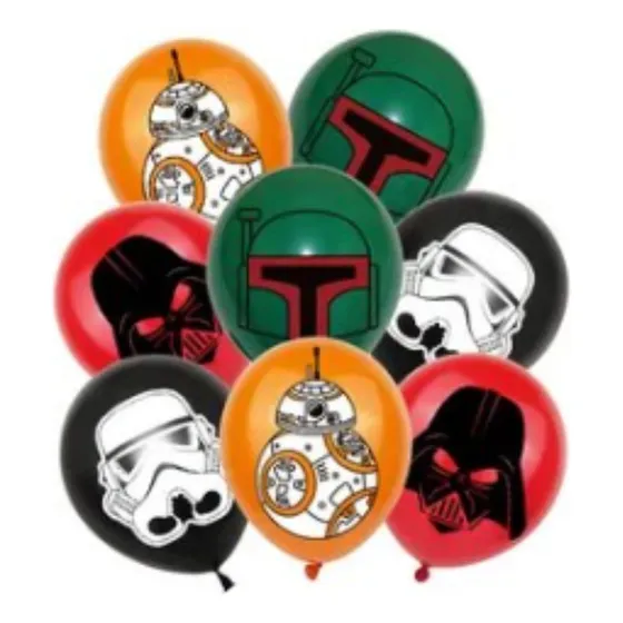 Set De 12 Globos Latex Para Fiesta Diferentes Diseños 