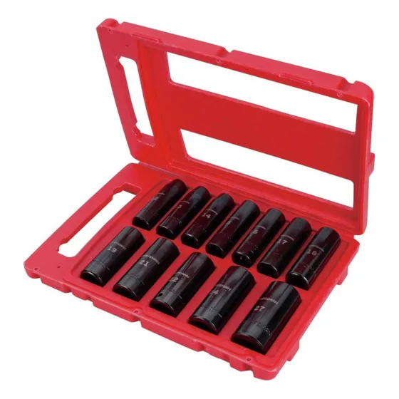 Set Dados Enchufes Métrico Impacto Profundo 12pzs Craftsman