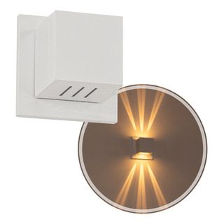 Arandela Box Cubo Pequena 6 Fachos Parede Muro St1317 Estrutura Branco Arandela Box Cubo Pequena 6 Fachos Parede Muro St1317 Estrutura Branco
