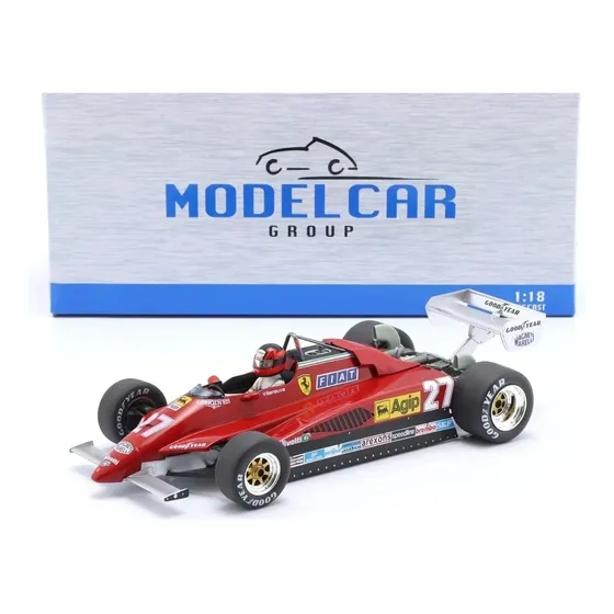 Ferrari 126 C2 #27 F1 Gp Belgica 1982 Villeneuve Mcg 1/18. Rojo