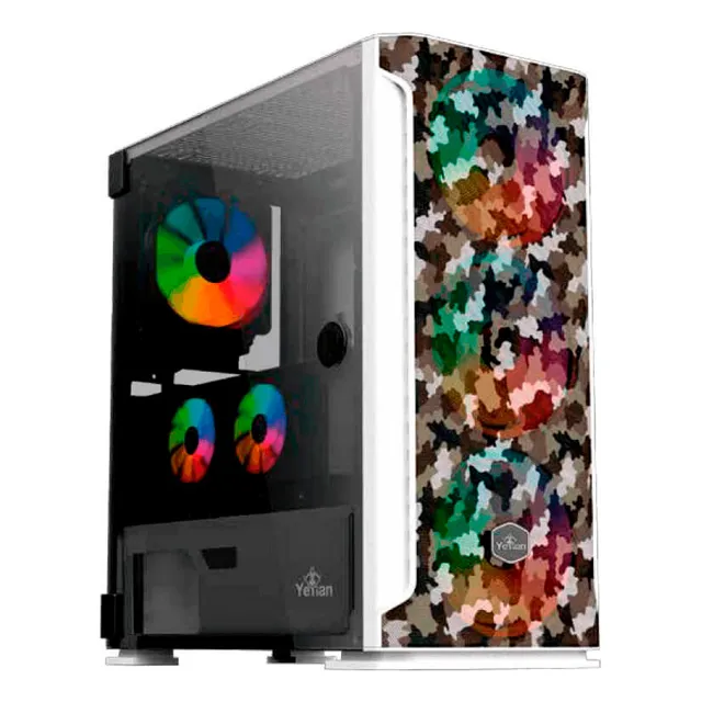 Gabinete Yeyian Ygh-49704 Hollow 2500 Atx/3vent/ Argb/mesh/u