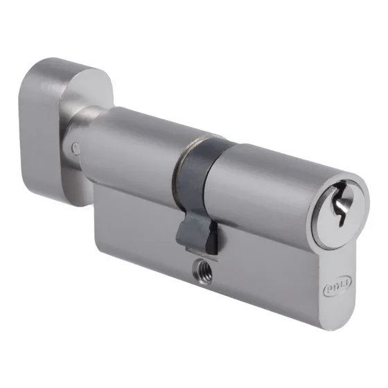 Cilindro Euro 70 Mm Llave/perilla Niquel