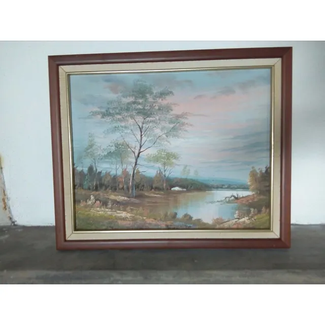 Cuadro Decorativo Pintado Al Oleo. Como Nuevo