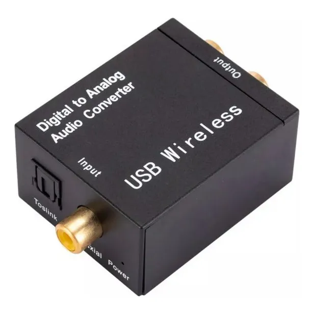 Convertidor De Audio Digital A Analógico Bluetooth+cable Ópt