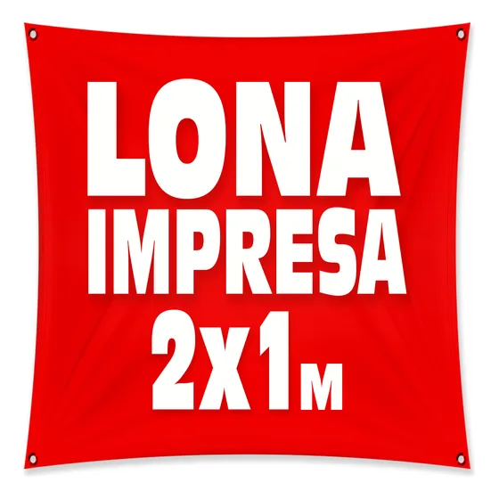 Lona Impresa 2x1 Personalizada Publicidad Eventos Envio