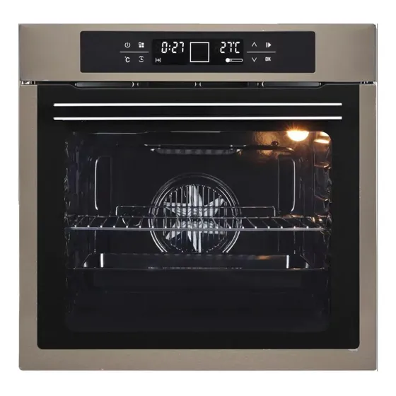 Horno Electrico Empotrable Morelli New Vetro Digital 75 Lts Color Plateado