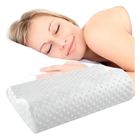 Almohada Terapeutica Cervical Con Memory Foam Viscoelastica Color Blanco