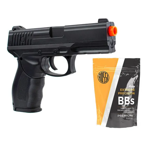 Pistola De Brinquedo Com Pente 24/7 Cal. 6mm + 1000 Bolinhas