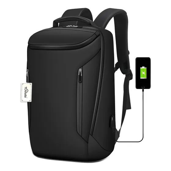 Mochila Negocio Urban Gran Capacidad Impermeable Para Laptop De 16 Pulgada, Mochila Grande Para Viajar Con Puerto Usb, Mochila Moda Para Trabajar Color Negro