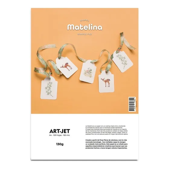 Papel Matelina 130gr Simple Faz X100 A4 Art-jet® Color Blanco