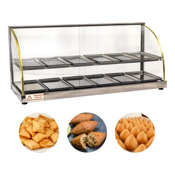 Expositor De Alimentos Elétrico Aquecedor Titã 12 Bandejas