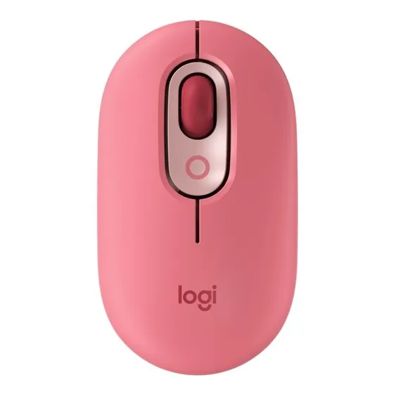 Mouse Logitech Pop Bluetooth Botón Emojis - Coral Rosado