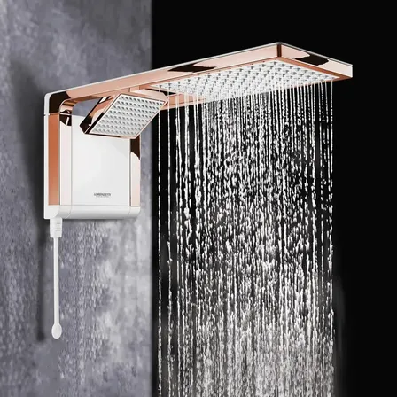 Ducha Lorenzetti Acqua Duo Ultra Branco Rose Gold 5500w Potência 5500 W 127v 5.5 Kw
