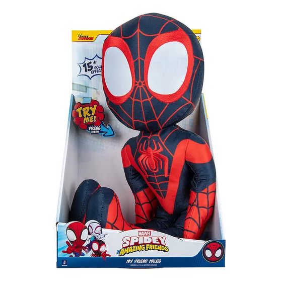 Sunny Brinquedos Pelúcia 40cm Com Som Spidey Meu Amigo Miles Morales 3534