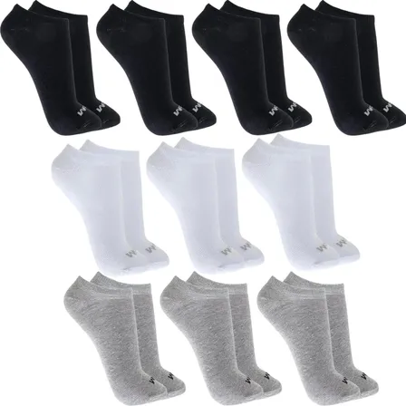 Kit 10 Pares Meias Mash Invisível Esportiva Algodão Original