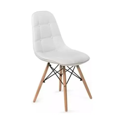 Silla Eames Acolchada Botones Moderna Sala Comedor 