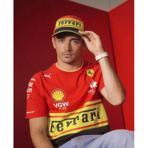 Gorra Scuderia Ferrari Charles Leclerc Gp Itali 2023 -puma