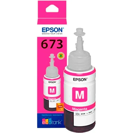 Tinta Epson Ecotank Magenta 673 P/ L800 L1800 L805 T673320