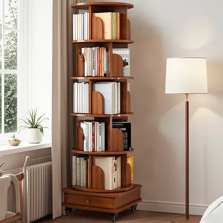 Estante Giratoria Pare 250 Livros 5 Andares Deep Walnut Marrom