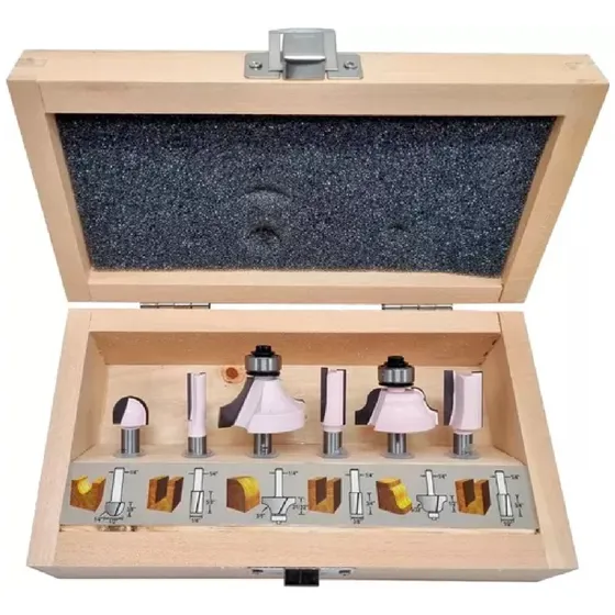 Juego Set Fresa Router 1/4 Makita 6 Pzs Profesional D-53578