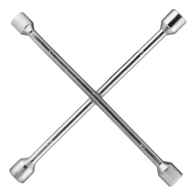 Chave De Roda Cruz 4 Bocas Tipo Cruz Universal Estrela Aço