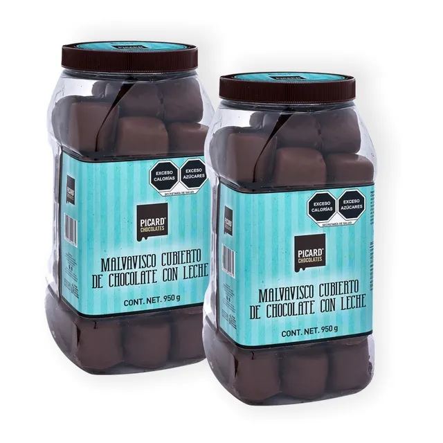 2 Botes Bombones Malvavisco Con Chocolate 1.6kg Picard