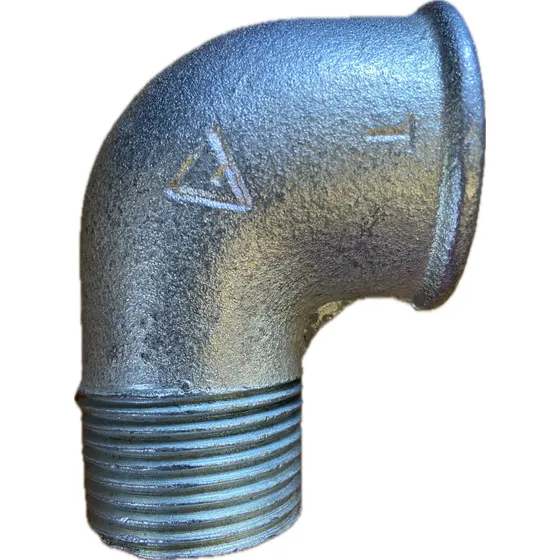 Codo Hierro Galvanizado 90° Macho Hembra Rosca 1 Pulgada