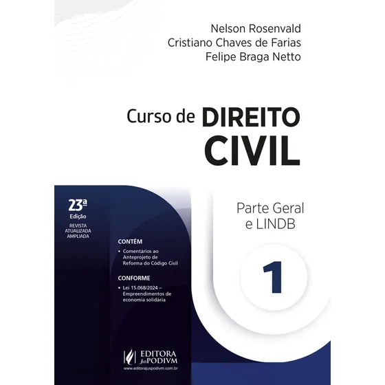 Curso De Direito Civil Vol 1 Parte Geral E Lindb - Chaves
