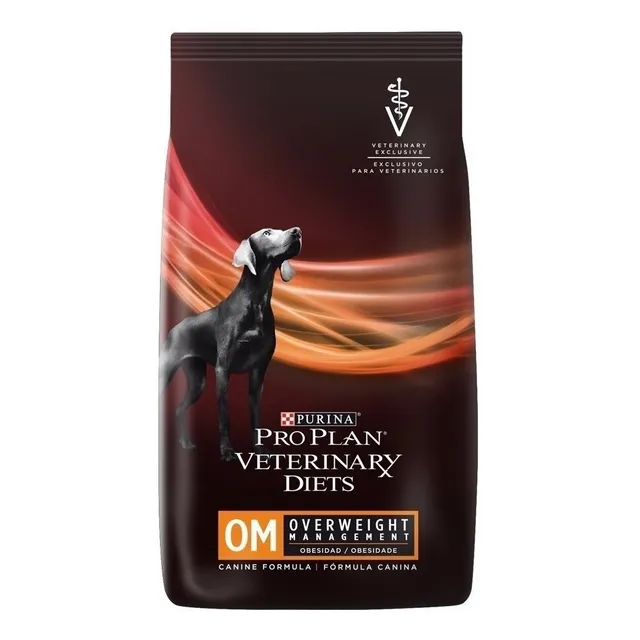 Alimento Pro Plan Veterinary Diets OM Overweight Management Canine para perro adulto todos los tamaños sabor mix de 7.5 kg