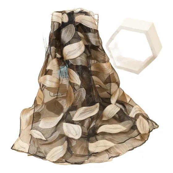 Pañoleta Bufanda Rosaura Beige De 175x70cm