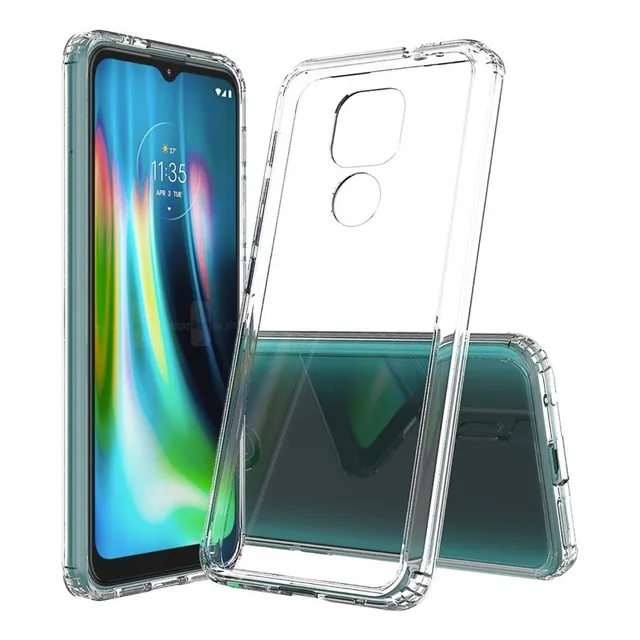 Funda Uso Rudo Acrilico Transparente Moto E7 Plus / G9 Play