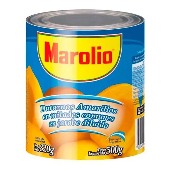 Duraznos Marolio Mitad 820 Gr